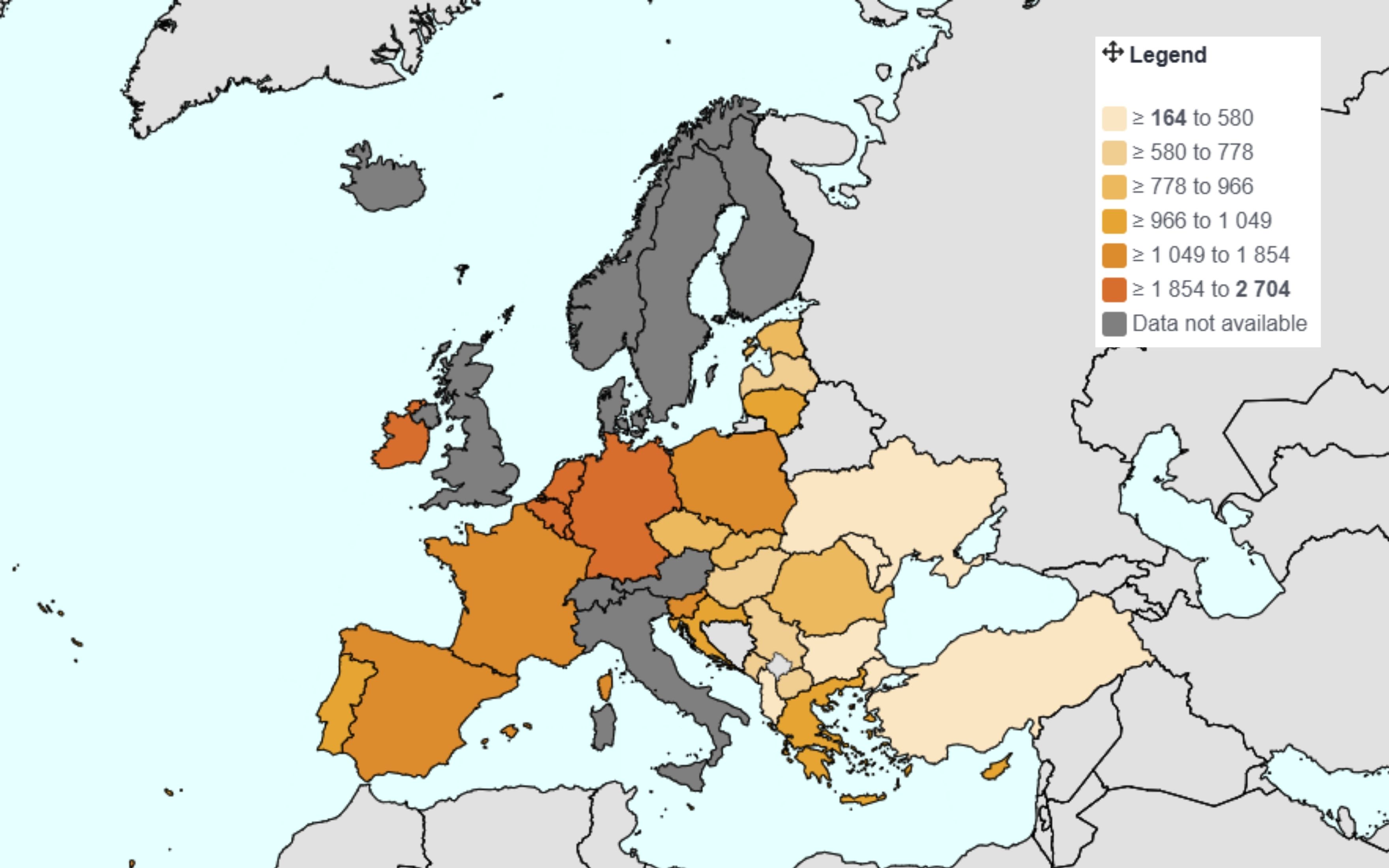 Уровень минимальных зарплат в европейских странах в июле 2025 г.