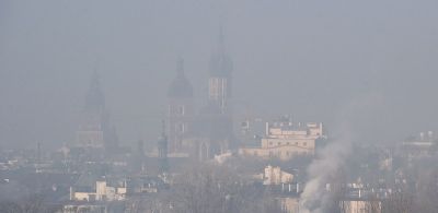Польша - это бордовое пятно на карте Европе из-за смога